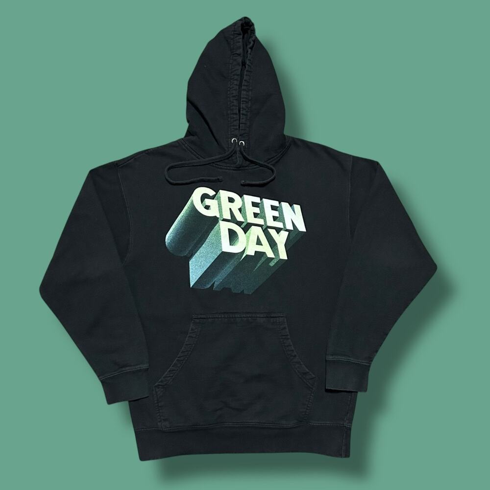 Green Day Hoodie Hella Mega Tour 2021 Black Large Emo Rock Band Merch